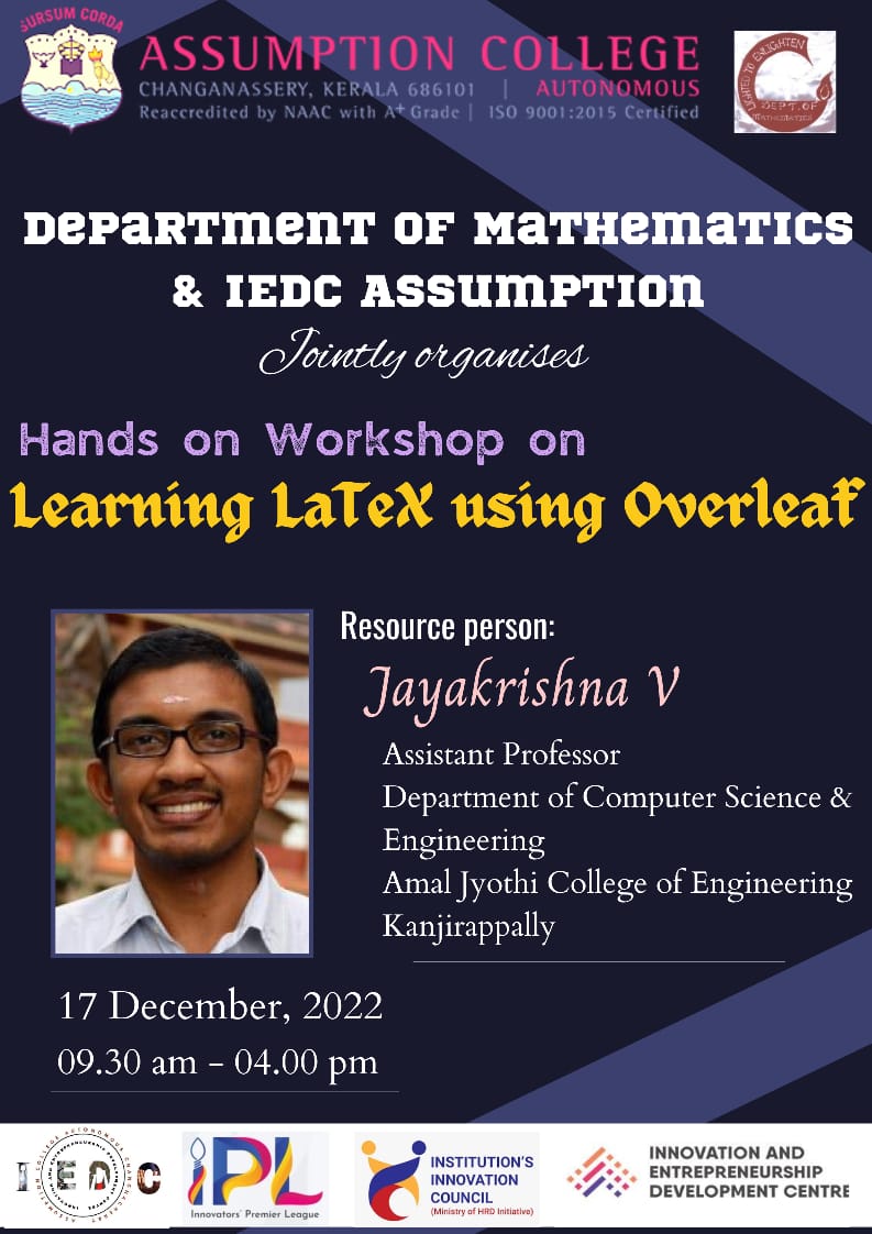 Workshop on Learning LaTeX using Overleaf