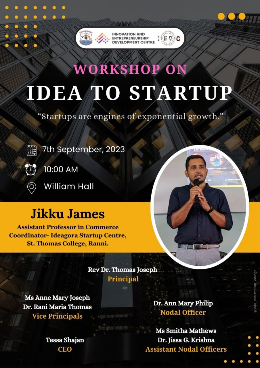 Workshop on Idea To Startup   <